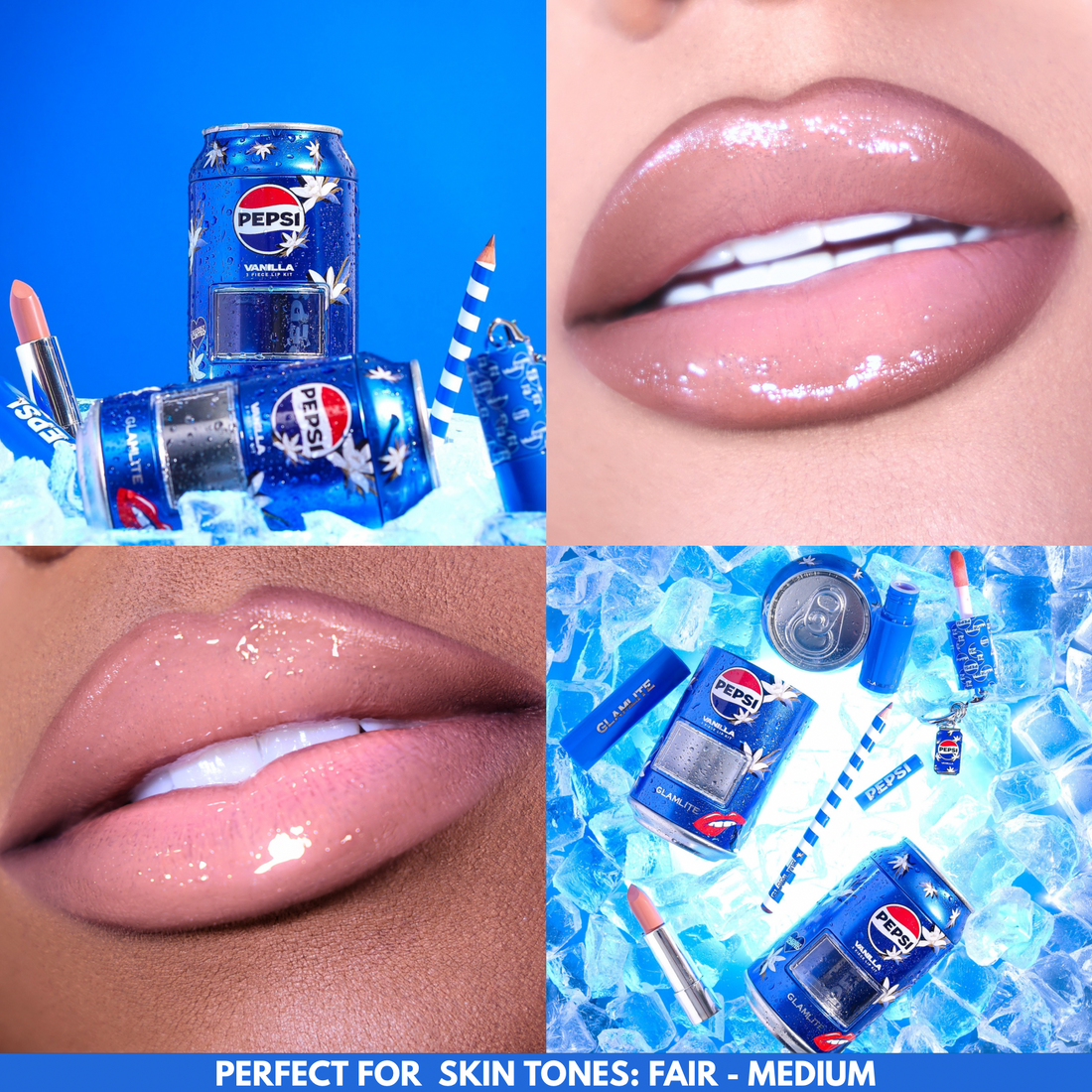 PREVENTA Kit De Labios Pepsi Vainilla Glamlite