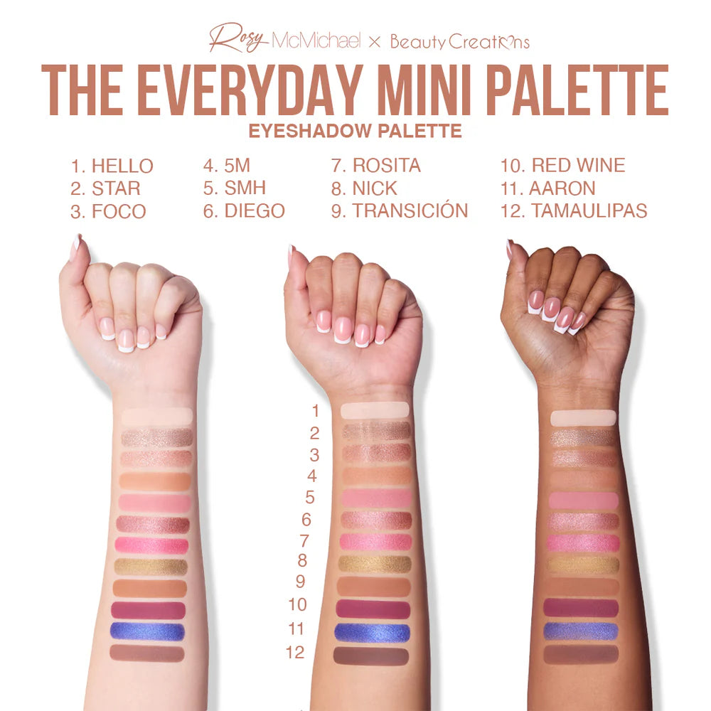 Mini Paleta The Everyday Rosy McMichael Beauty Creations