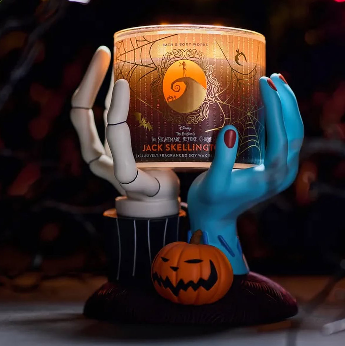 Pedestal Jack & Sally El Extraño Mundo de Jack B&BW