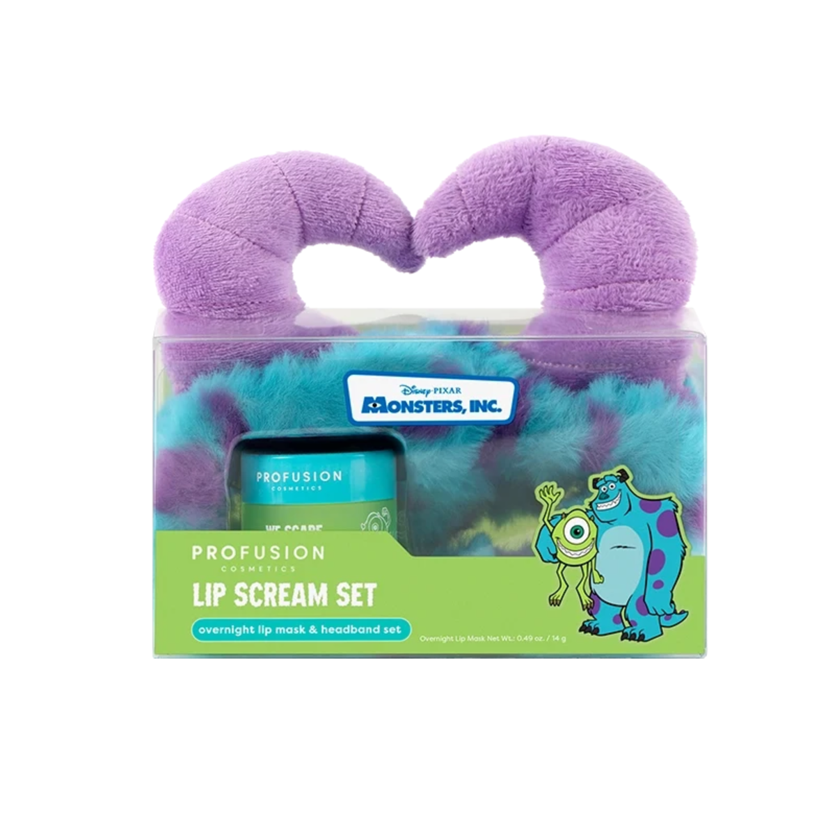 PREVENTA Set Diadema + Mascarilla De Labios Monsters Inc Profusion Cosmetics